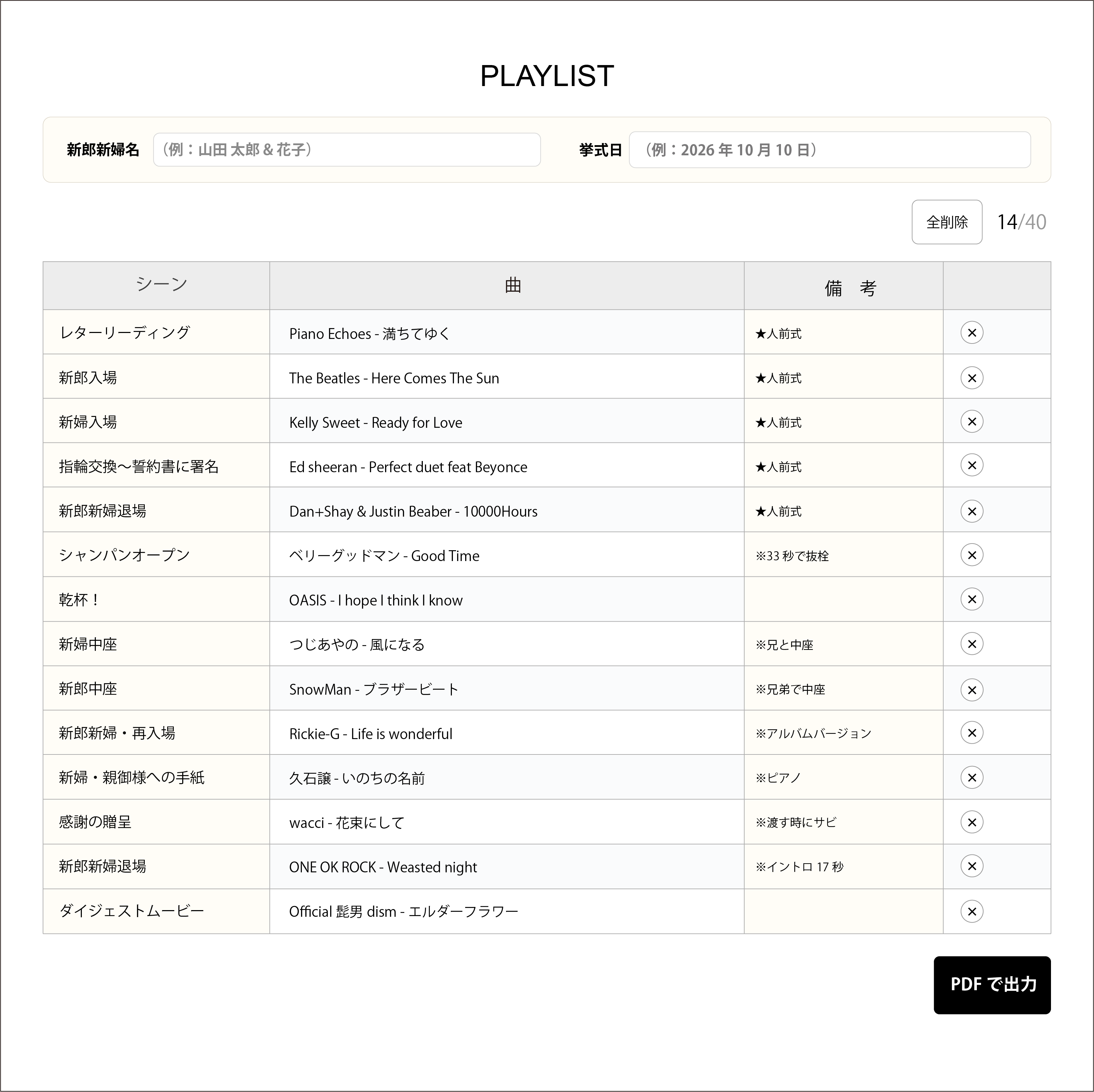 Playlist機能イメージ